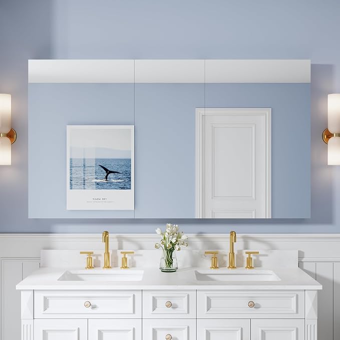 WELLFOR 64" x 36" Bathroom Medicine Cabinet - Image 10