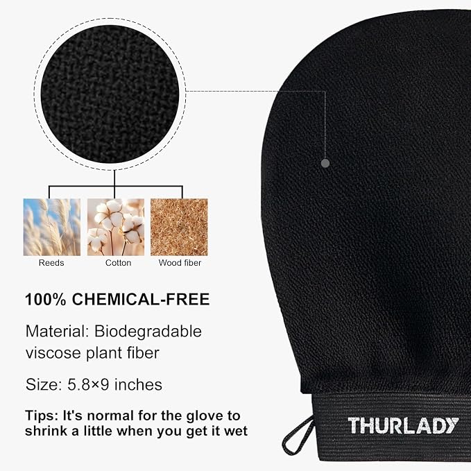 Korean Exfoliating Mitt, Exfoliating Glove, 3 Pack Viscose Fiber Body Scrub - Image 7