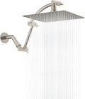 Hibbent All Metal cUPC Certified Rain Shower Head, Brass Adjustable Shower Arm by Hibbent
