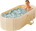 Portable Bathtub for Adult 59" Large Collapsible Cold Plunge Bathtub Foldable by COBOPANDA