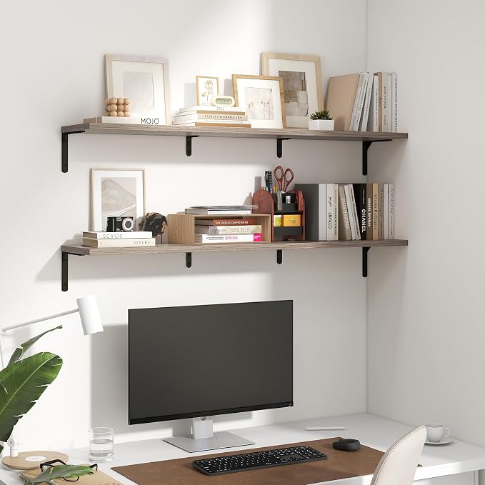 Fun Memories Deep Floating Shelves, 48W x 8D Floating Shelves Set of 2 - Image 6