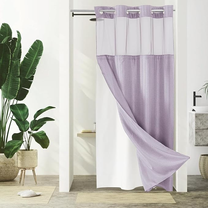 Gibelle Stall Small Shower Curtain 36x74, Waffle Weave Shower Curtain by Gibelle