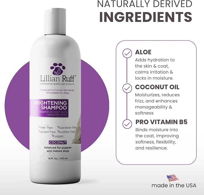 Lillian Ruff PRO Formula Ultra Brightening Dog Shampoo - Image 5