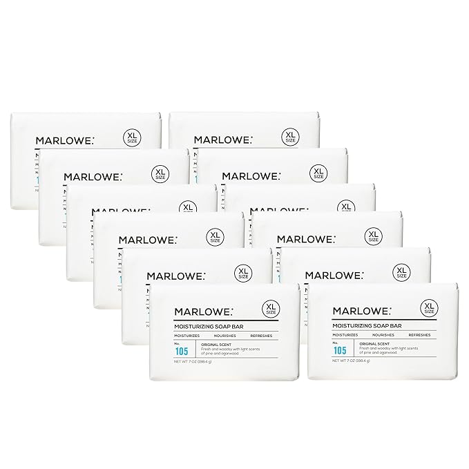 MARLOWE. No. 105 Bar Soap for Men 7 oz Moisturizing Body Soap, Nourishing & by MARLOWE