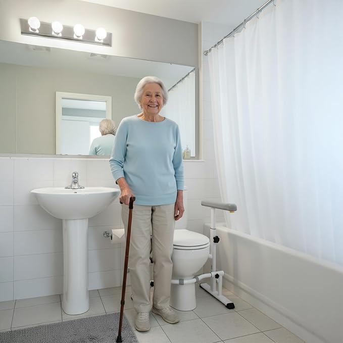 KMINA Toilet Safety Rails for Seniors, Heavy Duty Frame - Image 9