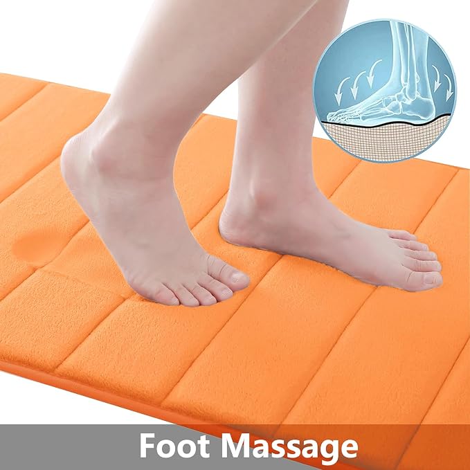 Buganda Memory Foam Bath Mat, Ultra Soft and Non-Slip Bathroom Rugs, Water - Image 3