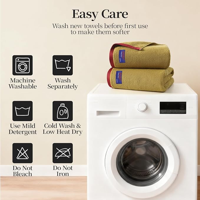 REDKISS 2 Pack 100% Cotton Bath Towels - Image 9