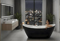 Acrylic Freestanding Bathtub 59 Inch – Contemporary Soaking Tub by Homfan