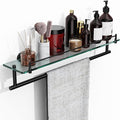 Towel Rack with Tempered Glass Shelf by HOMELIFE