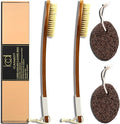 ICANdOIT-17.71Inch Natural Stiff Sisal Bristles Anti-Slip Long Handle Bath Brush by Beautyisanattitude-ICANdOIT