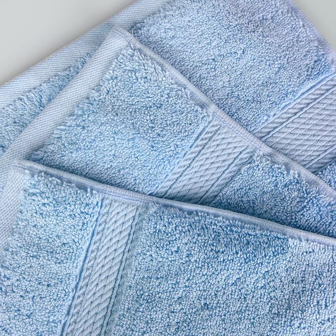 Superior Egyptian Cotton Pile Face Towel/Washcloth Set of 6, Ultra Soft Luxury - Image 5
