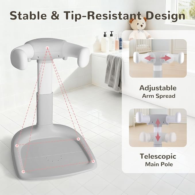 Baby Shower Stand – Adjustable Baby Bath Stand & Standing Baby Bathtub - Image 4