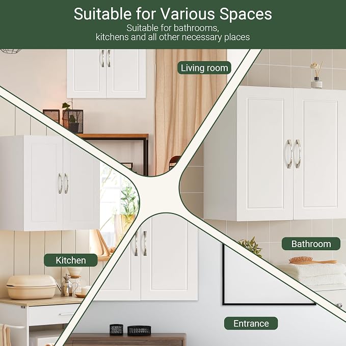 SoBuy Kitchen Wall Cabinet for Laundry Room, Medicine Cabinet for Bathroom - Image 8
