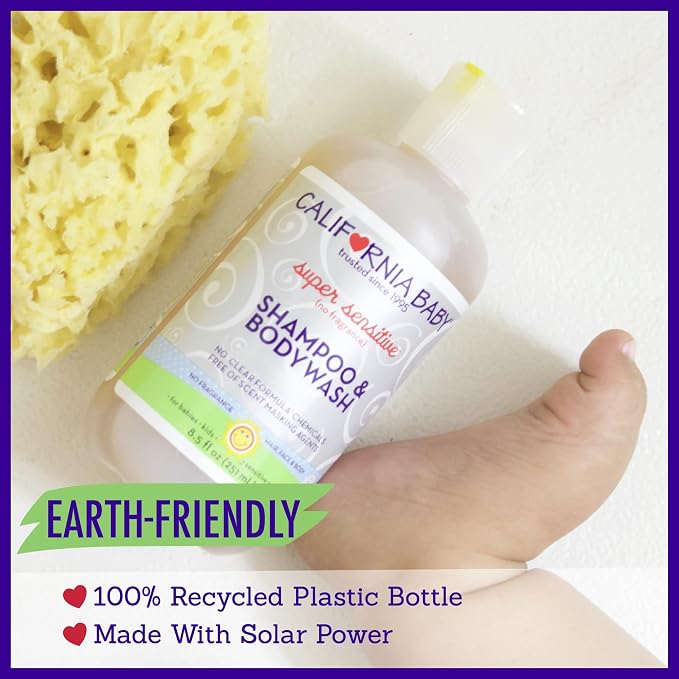 California Baby Super Sensitive Baby Shampoo and Body Wash | 100% Plant-Based | - Image 9