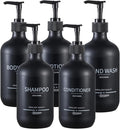 Reusable Shampoo and Conditioner Bottles Plastic 16.9oz Dispenser by MithrgrousLife