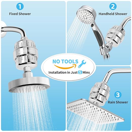 25 Stage Shower Head Filter for Hard Water, Shower Water Filter for Removing - Image 3