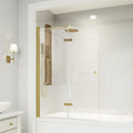 Bathroom Frameless Hinged Foldable Tub Door, Shower Glass Door 43 * 58” Shower by SHOWERBATHTUBDOORSDEVELOPER