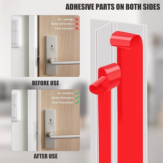 20Ft T-Shaped Door Draft Stopper, Silicone Weather Stripping Seal Tape - Image 4