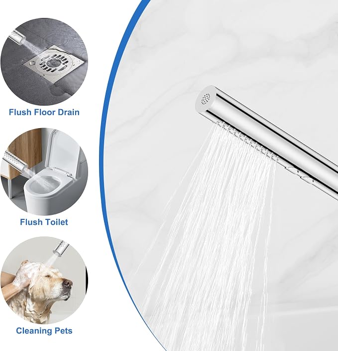 RUMOSE Wall Mount Bathtub Faucet Waterfall Tub Faucet - Image 8