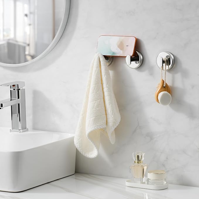pickpiff Suction Cup Hooks for Shower: 15 LB Strong Wall Hanger for Bathroom - Image 7