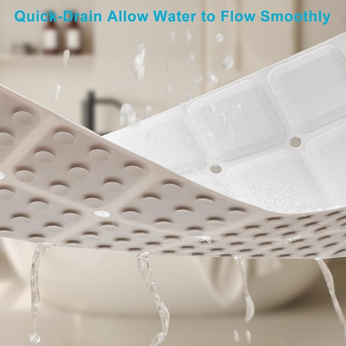 Non-Slip Bath Mat for Tub & Shower：Silicone Foldable Bathtub Mat - Image 6