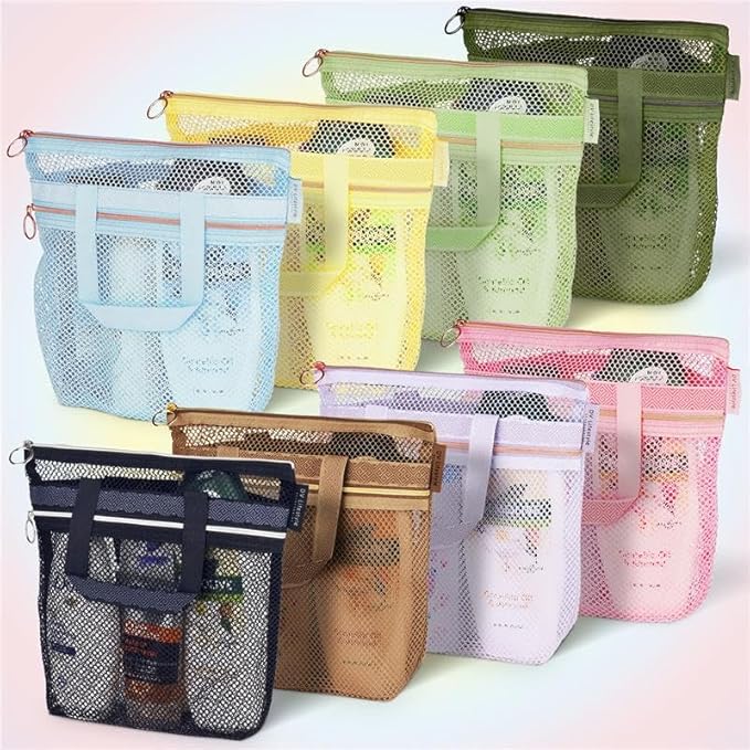 Mesh Shower Bag 10.2x9.9'' Quick-Dry Caddy - Image 3