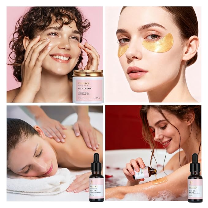 Christmas Gifts for Women, Spa Gifts 28pcs Rose Facial Skin Care Set for Women - Image 5