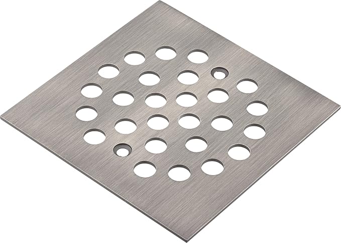 Square 4-1/4 Inch Screw-in Shower Drain Cover Replacement Square Floor Drainer - Image 3