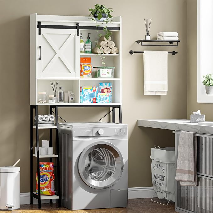 Vabches Over The Toilet Storage Cabinet, Farmhouse Storage Cabinet Over Toilet - Image 5