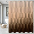 Brown Ombre Shower Curtain, Modern Geometric Shower Curtain Set, Washable by Wyljljy