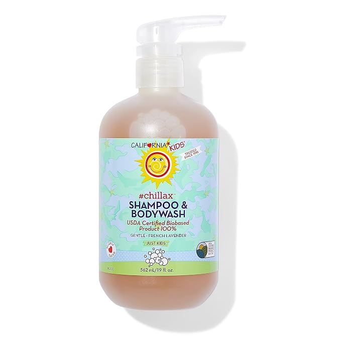 California Kids Chillax Shampoo and Bodywash | 100% Plant-Based | Gentle by CaliforniaBaby