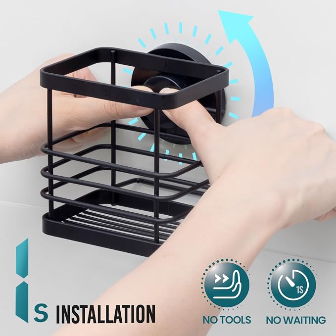 TAILI Patented Suction Cup Toothbrush Holder, Stainless Steel Anti-puddling - Image 2