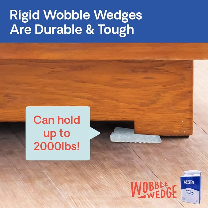 WOBBLE WEDGES The Original Rigid Plastic Shims, Heavy Duty Leveling Wedges - Image 4