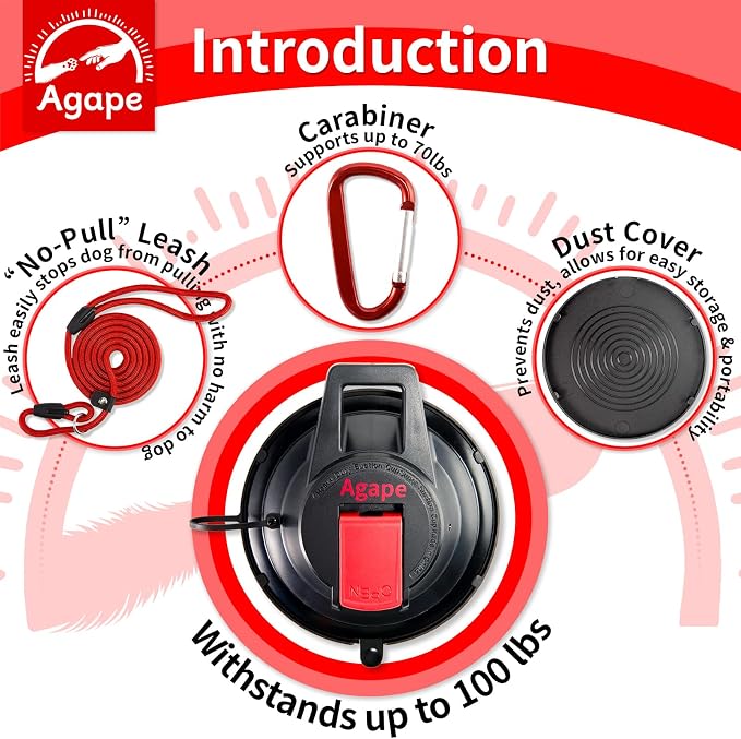 Agape Heavy Duty Dog Bathing Suction Cup - Image 2