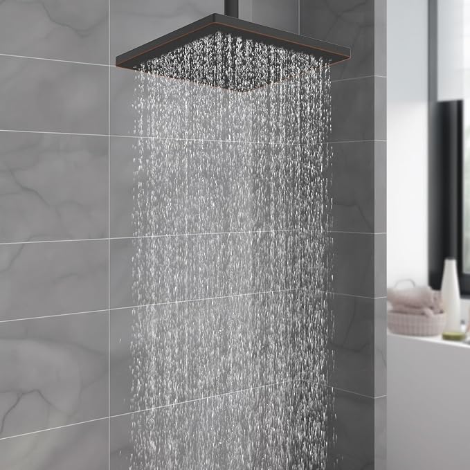 Hibbent Thickness Metal Rain Shower Head, 12 Inch High Pressure Shower Heads - Image 9
