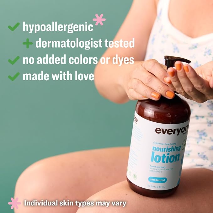 Everyone 2-in-1 Lotion for Hands/Body, 32 ounce Unscented made for Men and Women - Image 3