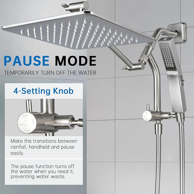 G-Promise All Metal 10 Inches Rain Shower Head - Image 4