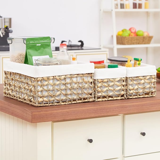 Vagusicc Wicker Basket, Large Wicker Storage Basket Bins - Image 7