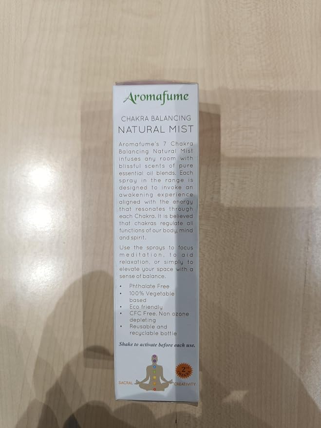 Sacral Chakra Natural Mist by Aromafume | 100ml/3.3 fl oz | Swadisthana | - Image 7