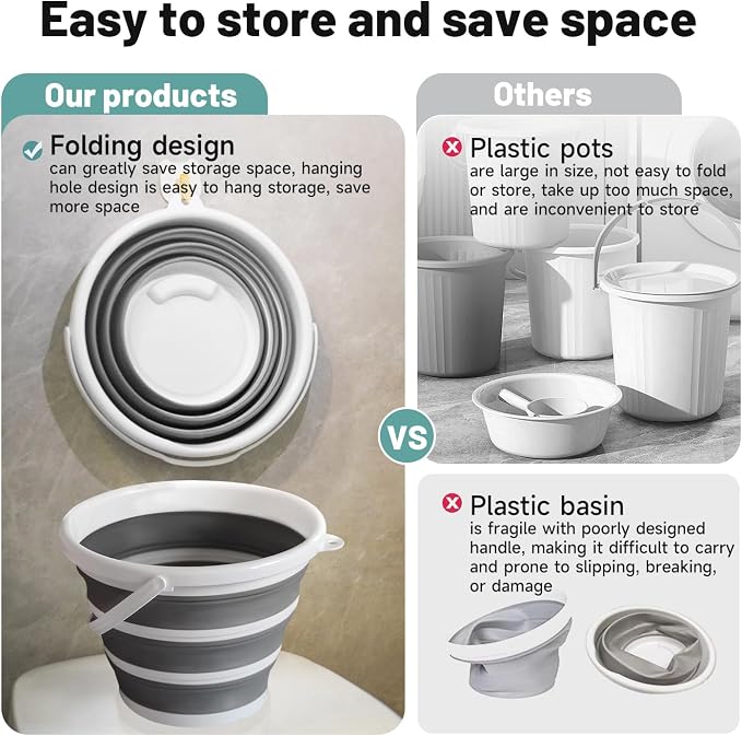 Collapsible Water Bucket – Portable, Outdoor Activities - Image 3