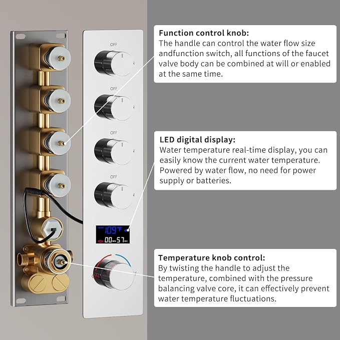 Polished Chrome Shower System - Image 6
