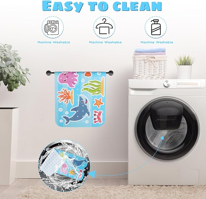 Baby Bath Mat for Tub Non Slip Kids Bathtub Mat Extra Long 40X16 Inch Toddler - Image 6