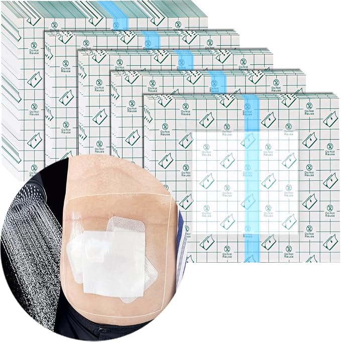 7 Pcs Waterproof Shower Cover 12"x12" by Hola+Health