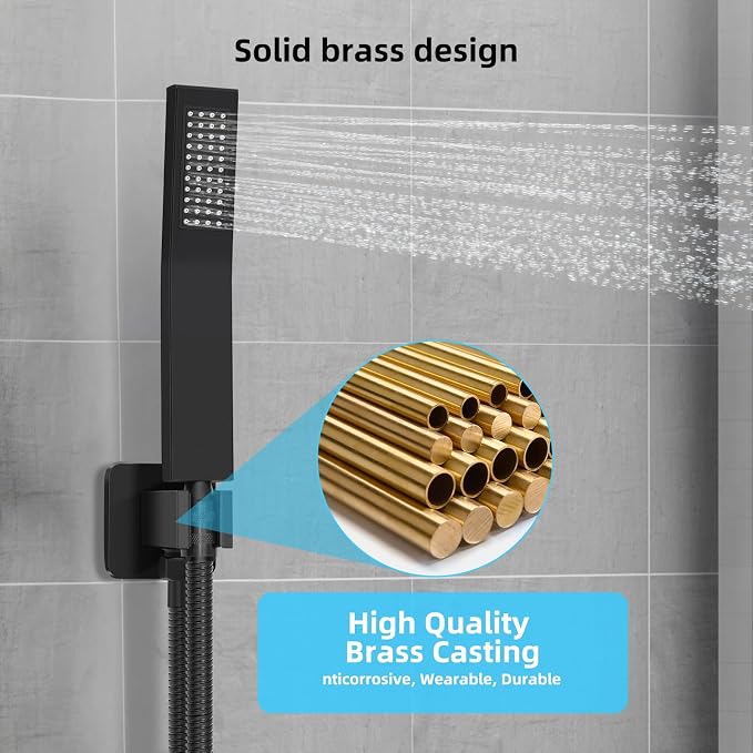 Bathroom Shower Faucet Set，10 Inch Rain Shower Head - Image 6