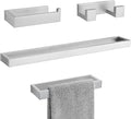 Brushed Nickel 4-Piece Bathroom Hardware Accessories Set, Bathroom Hardware Set by LairuierBathroomHardwareSet