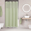No Hook Stall Shower Curtain by EACHOPE