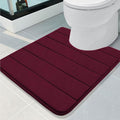Buganda Memory Foam U-Shaped Contour Toilet Rugs, Non Slip Absorbent, Thick by Buganda