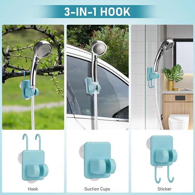 Portable Hot Shower for Camping Shower Tent Kit, 1000W Immersion Heater - Image 6