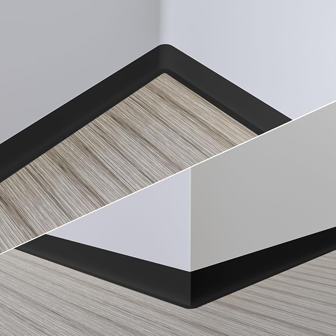 Duzzy Flexible Baseboard Molding Trim, 5 Inch x 60 Feet Peel and Stick Rubber - Image 7