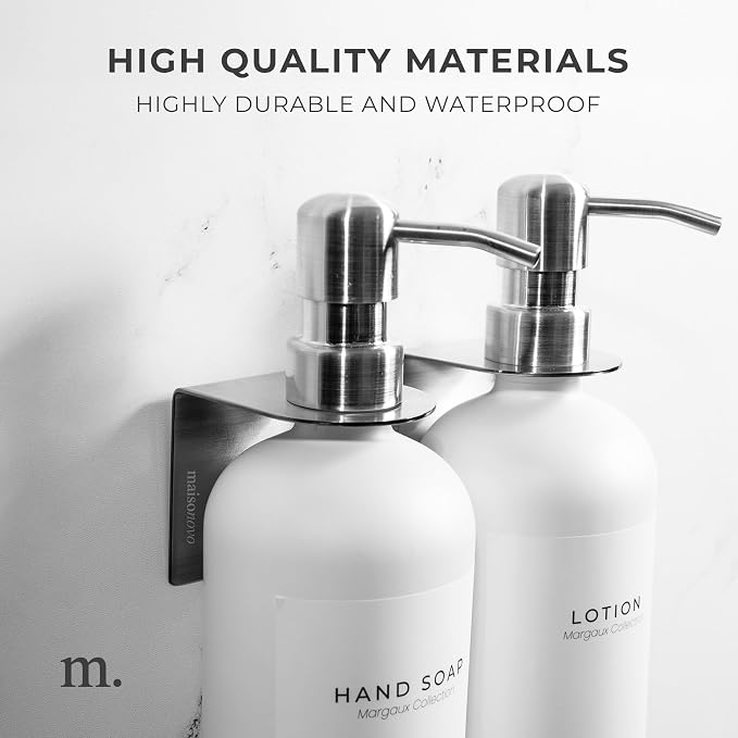 MaisoNovo Adhesive Soap & Shampoo Holder Set of 2 - Image 3